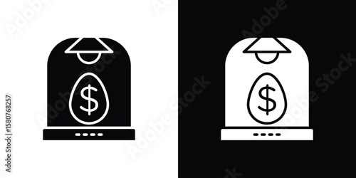 Business incubator icon design. Black flat style sign for mobile concept