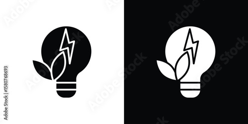 Biomass energy icon design. Black flat style sign for mobile concept