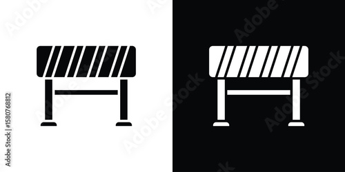 Barrier icon design. Black flat style sign for mobile concept