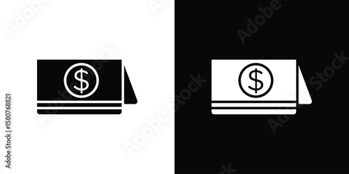Bankbook icon design. Black flat style sign for mobile concept