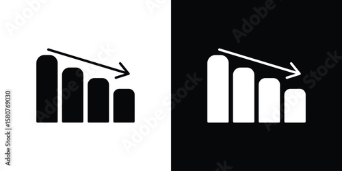 Attrition icon design. Black flat style sign for mobile concept