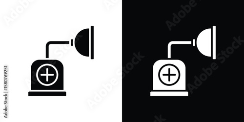Anesthesia icon design. Black flat style sign for mobile concept