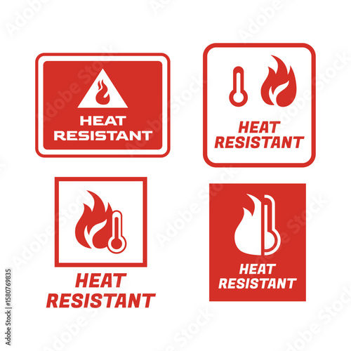 Thermal Safety Icon Collection for Heat Resistant Labels