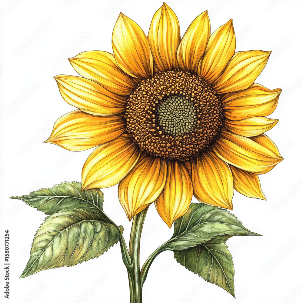 Fototapeta premium sunflower isolated on white background