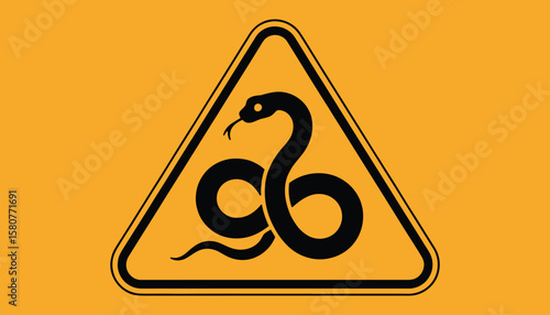 Snake Warning Sign Vector