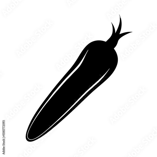 A single genetically modified vegetable glowing faintly (like a glowing purple carrot) on a black mirrored surface, neon lighting, sci-fi food innovation concept.