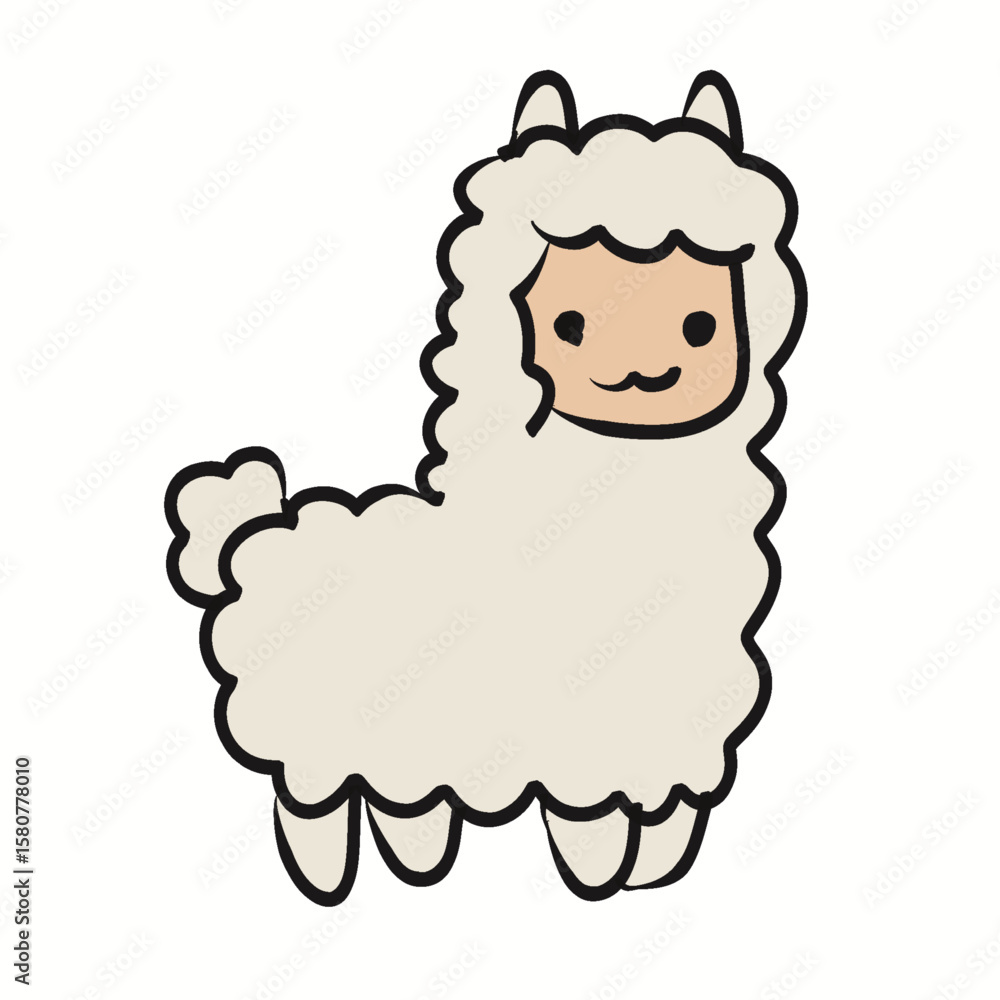 Fototapeta premium sheep cartoon coloring page