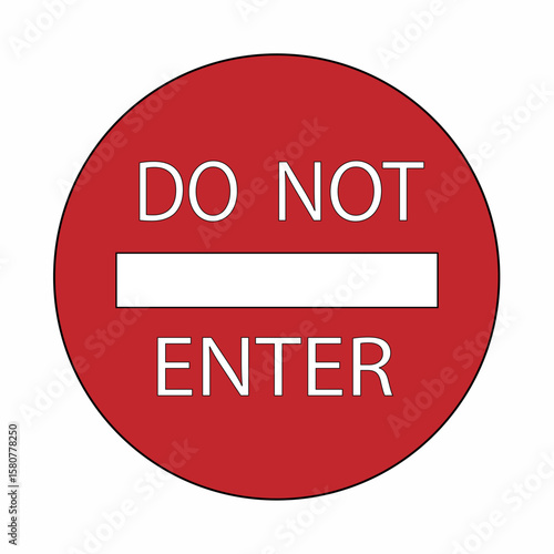 Free Download Vector Do Not Enter Sign icon Symbol - GFXLoad