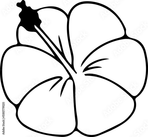 Black Hibiscus Vector Design