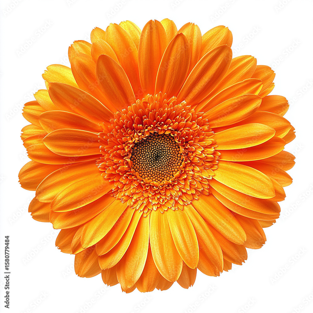 orange gerber daisy isolated on white orange gerber daisy isolated on white