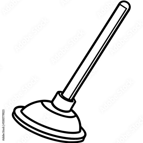 Minimal Plunger Icon Illustration