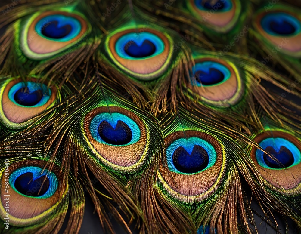 Fototapeta premium Close-up peacock feathers