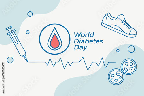 World diabetes day awareness poster banner background design, Design for world diabetes day, World diabetes day  design, World diabetes day poster design