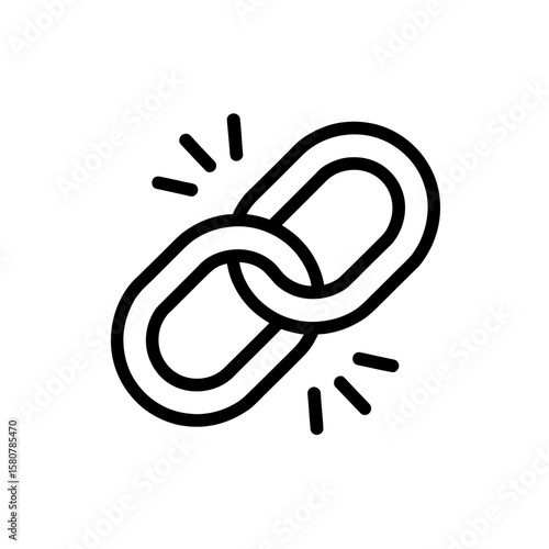 Broken chain link icon representing a weak connection or disconnection