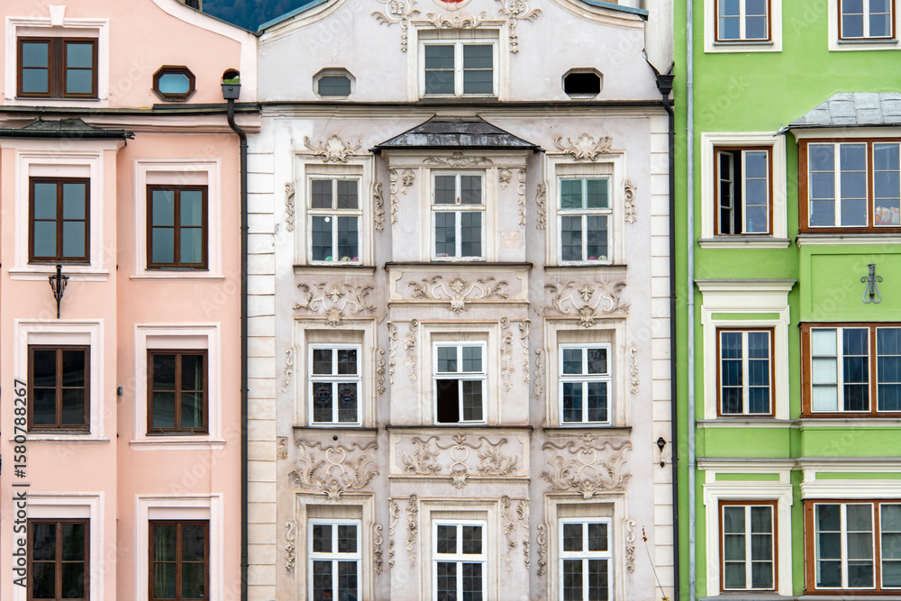 Fototapeta premium Colourful Apartments of Innsbruck - Austria