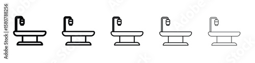 Hospital bed icon symbol, logo illustration. Pixel perfect vector graphics