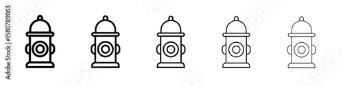 Fire hydrant icon symbol, logo illustration. Pixel perfect vector graphics