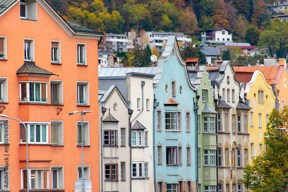 Fototapeta premium Colourful Apartments of Innsbruck - Austria