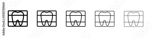 Dental X ray icon symbol, logo illustration. Pixel perfect vector graphics