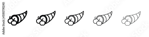 Cornucopia icon symbol, logo illustration. Pixel perfect vector graphics