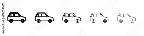 Compact car icon symbol, logo illustration. Pixel perfect vector graphics