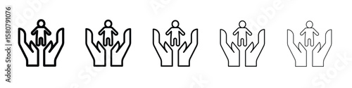 Child custody icon symbol, logo illustration. Pixel perfect vector graphics