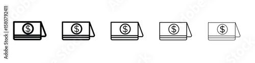 Bankbook icon symbol, logo illustration. Pixel perfect vector graphics