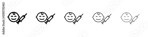 Baby Vaccination icon symbol, logo illustration. Pixel perfect vector graphics