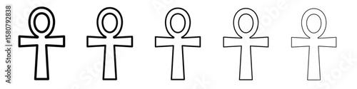 Ankh icon symbol, logo illustration. Pixel perfect vector graphics