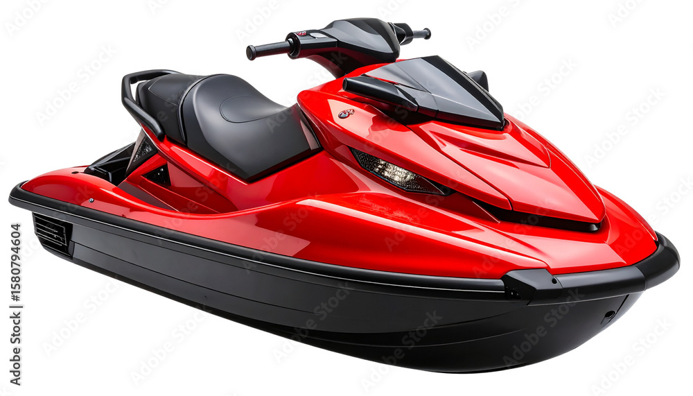 Naklejka premium 3d jet ski water bike isolated on transparent background
