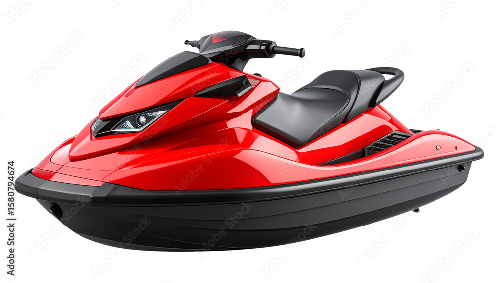 Naklejka premium 3d jet ski water bike isolated on transparent background