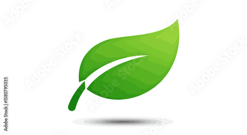 Green Leaf Icon Set: Nature and Ecology Symbols
