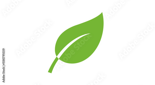 Green Leaf Icon Set: Nature and Ecology Symbols