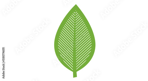 Green Leaf Icon Set: Nature and Ecology Symbols