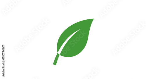 Green Leaf Icon Set: Nature and Ecology Symbols