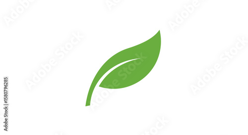 Green Leaf Icon Set: Nature and Ecology Symbols