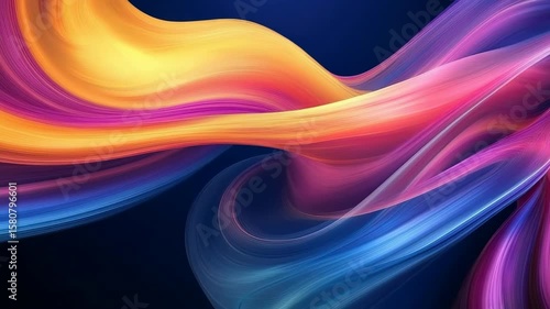 Wallpaper Mural Colorful abstract wave flow with smooth texture and vibrant orange, pink, purple, blue hues creating dynamic energetic visual Torontodigital.ca