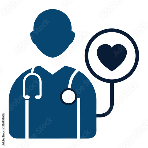 silhouette Health checkup icon on white background 