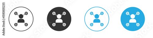 Multitask icon for web or mobile app. Simple flat designs