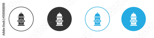 Fire hydrant icon for web or mobile app. Simple flat designs