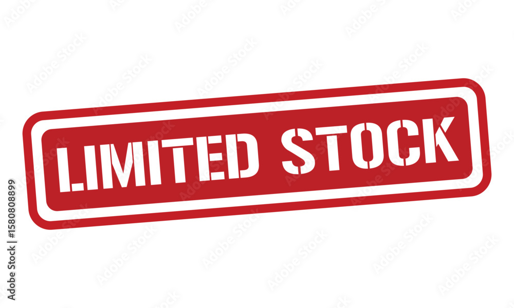 LIMITED STOCK red stamp text vector, rubber stamp LIMITED STOCK red stamp text vector, rubber stamp