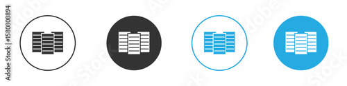 Data center icon for web or mobile app. Simple flat designs