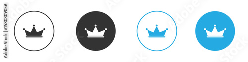 Crown icon for web or mobile app. Simple flat designs