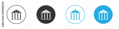 Courthouse icon for web or mobile app. Simple flat designs