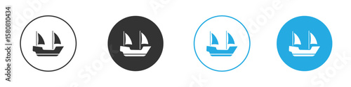 Caravel icon for web or mobile app. Simple flat designs
