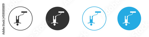 Bungee jumping icon for web or mobile app. Simple flat designs
