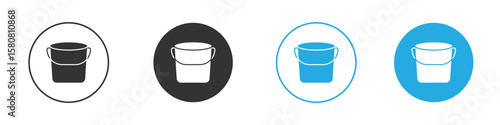 Bucket icon for web or mobile app. Simple flat designs