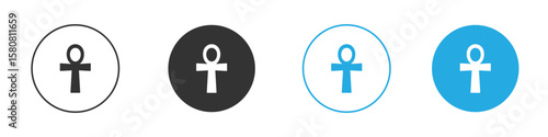 Ankh icon for web or mobile app. Simple flat designs
