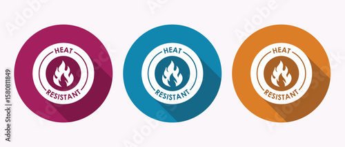 Heat Resistant Round Logos in Multiple Colors for Product Safety Standards