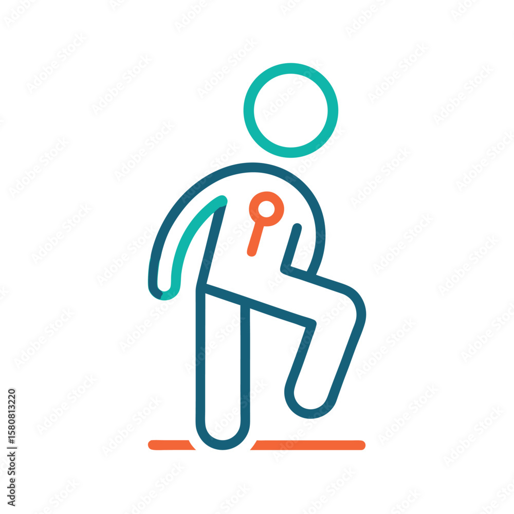 Knee Injury Recovery Physiotherapy Icon Knee Injury Recovery Physiotherapy Icon